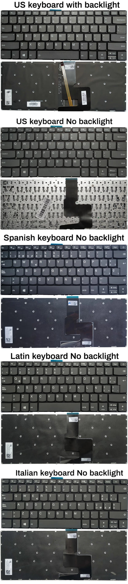 US/Spanish/Latin laptop keyboard For Lenovo ideapad 1-14IGL05 -14ADA05 -14AST-05 V14-ADA V14-ARE V14-IGL V14-IIL V14-IKB V14-IWL