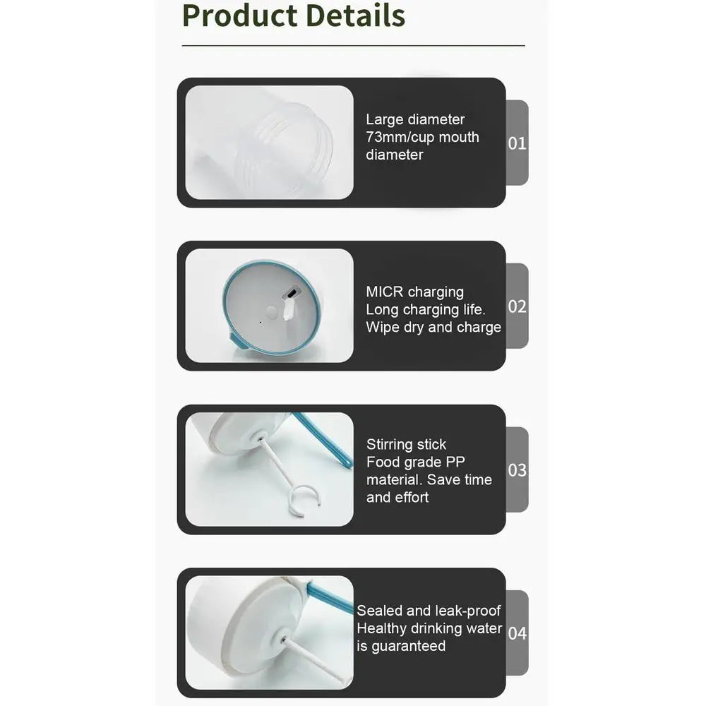 Stirring Mug Blender Shaker Bottles for Protein Mixer Bottles High Speed Mixing Mug Automatic Stirring Cup for Coffee