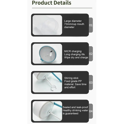 Stirring Mug Blender Shaker Bottles for Protein Mixer Bottles High Speed Mixing Mug Automatic Stirring Cup for Coffee