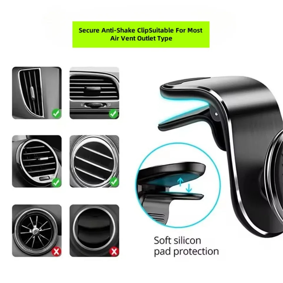 Magnetic Car Phone Holder Stand Air Vent Magnet Car Mount GPS Smartphone Mobile Support In Car  Multi-function Rotation Braccket