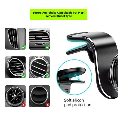 Magnetic Car Phone Holder Stand Air Vent Magnet Car Mount GPS Smartphone Mobile Support In Car  Multi-function Rotation Braccket