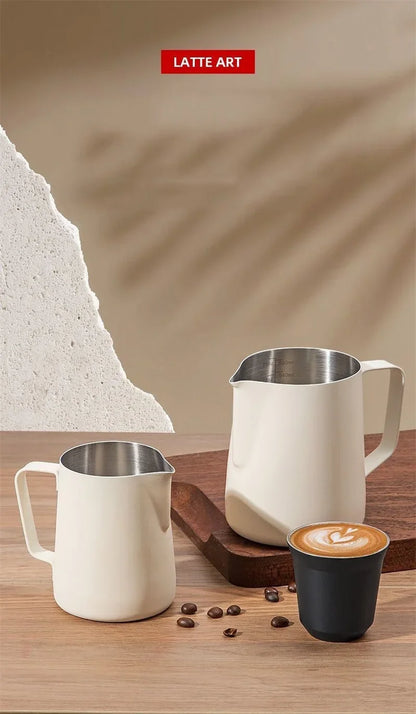 Coffee Milk Frothing Pitcher Jug Stainless Steel With Scale Espresso Steaming Pitchers Professional Milk Foam Jug Barista Craft