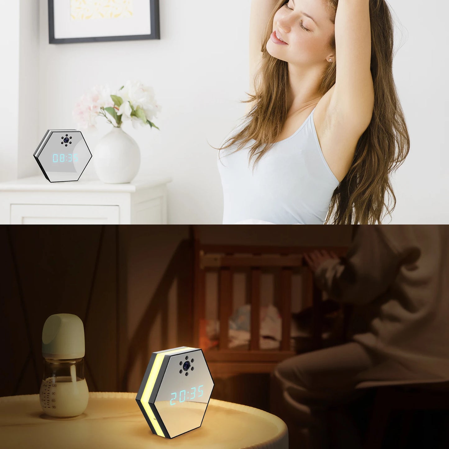 Indoor home surveillance camera, mobile phone, remote network, HD night vision, wireless camera, caretaker