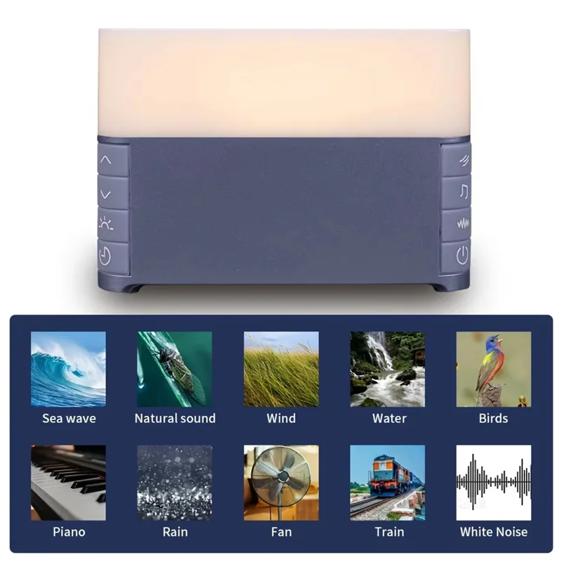 DIGIT-White Noise Machine Baby Audlt Sleep Aid 39 Songs Soothing Sounds With Soft Night Light Timer Noise Player