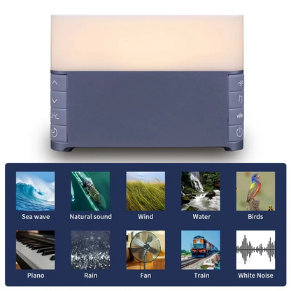 DIGIT-White Noise Machine Baby Audlt Sleep Aid 39 Songs Soothing Sounds With Soft Night Light Timer Noise Player