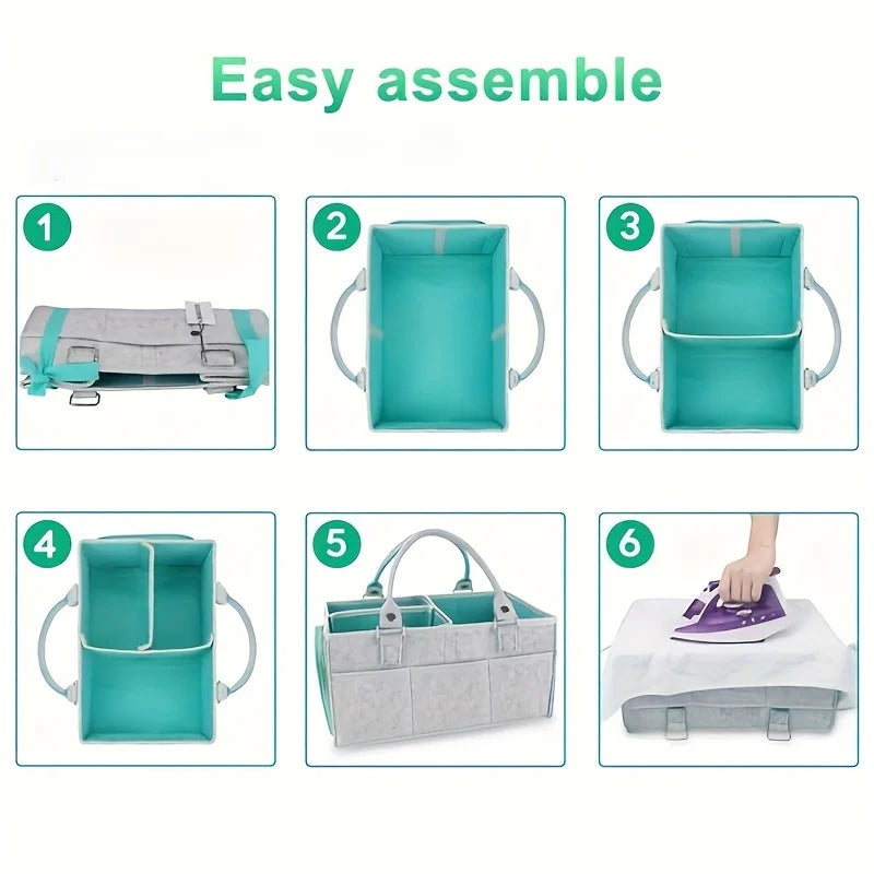 Baby Diaper Caddy, Organizer Nursery Basket, Baby Basket Gift, Infant Must Haves Essentials, Neutral Baby Stuff For Newborn