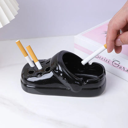 Ceramic Ashtray Ornaments, Crocs Ashtray, Office Home Living Room Decorative Slippers Ashtray