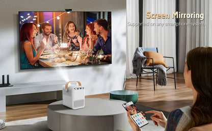 Bluetooth Support Mobile Phone Home Theater Projector Bluetooth Mini 4k Android 9 Projector