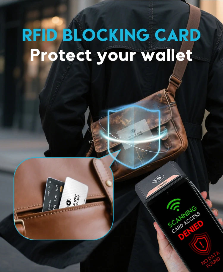 RFID Blocking Card 1 Pack Debit Credit Card Protector Anti-Theft Contactless NFC Blocker Entire Wallet Protection