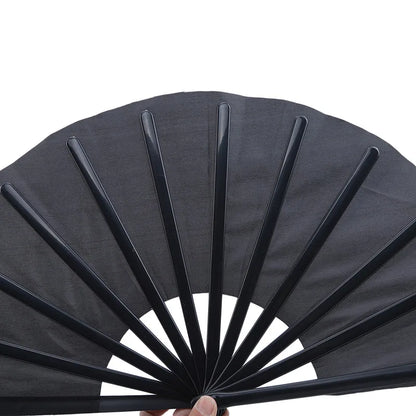 Large Kung Fu Sound Fan Plastic Bone Martial Arts Performance Elegant Hand Folding Stage Fan Opera Magic Props Summer Cool Fans