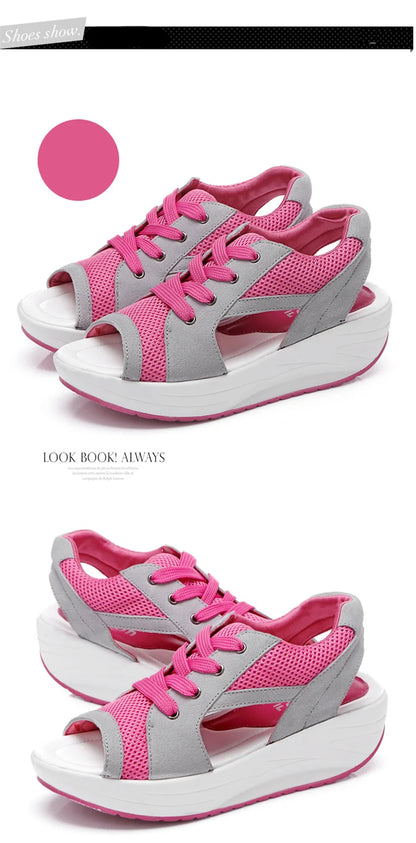 Women Sandals 2023 New Lady Platform Chunky Sandals Comfortable Women's Sandals Open Toe Casual Summer Sports Shoes