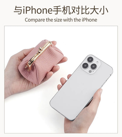 Women Wallets RFID Blocking Bank Card Purse Cowhide Leather Card Holder Mini Credit Coin Case Compact EDC Wallet