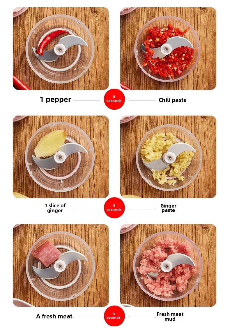 Portable Electric Garlic Chopper 100ml 250ml USB Vegetable Grinder Kitchen Garlic Masher Food Processor Tool