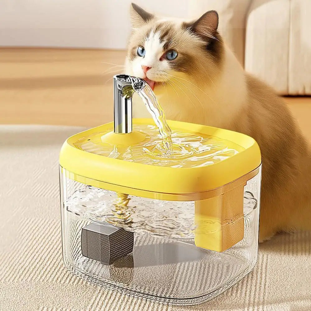 1.5L Cat Drinking Fountain Large Capacity Removable Automatic Water Dispenser Quiet Operation Anti-Dry Burning Pet Water Feeder