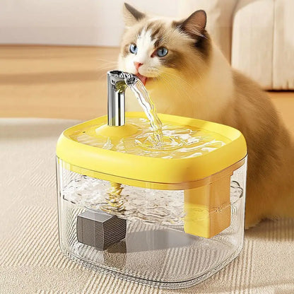 1.5L Cat Drinking Fountain Large Capacity Removable Automatic Water Dispenser Quiet Operation Anti-Dry Burning Pet Water Feeder