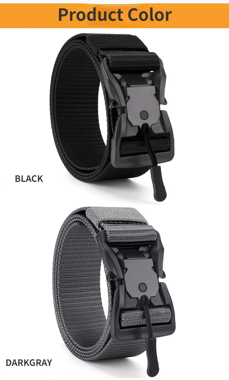 Tactical Belt Magnetic Buckle Belt Casual Nylon Tooling Training Belt Men's Trousers Belt Designer Men and Women Belt