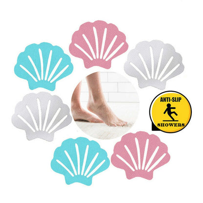 12pcs Shell Shape Anti Slip Stickers Anti Slip Bath Grip Stickers Shower Strips Pad Waterproof Adhesive Floor Safety Tape