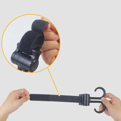 Double Hook Baby Stroller Hanger 360-degree Rotation Adjustment Cart Hook and Loop Fastener Stroller Accessories