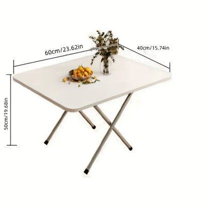 A Simple Folding Table with Drawer, Suitable for Student Dormitories, Suitable for Laptops and as Bedside Desks.