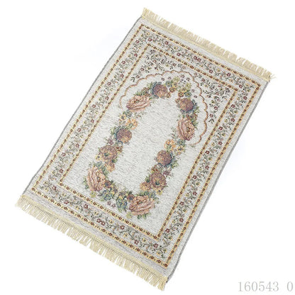 Muslim Worship Mat Prayer Rugs Chenille Cotton Islamic Blanket Home Decoration Church Utensils Portable Carpet