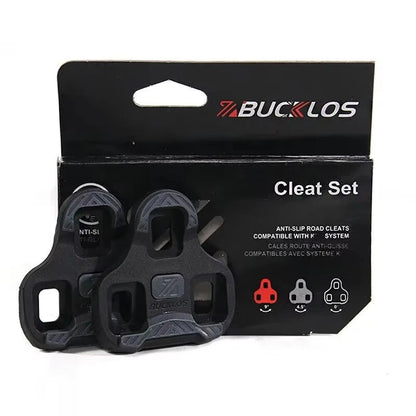 BUCKLOS for LOOK Keo Cleats Float Road Cycling Shoes Pedal Cleats for Look Keo Bike Self Locking Pedal Plate 4.5/9 Degree 1/2pc