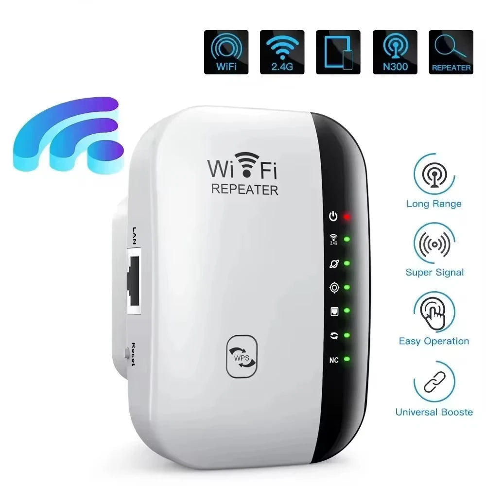 300Mbps Wireless WIFI Repeater 2.4G Router Wifi Range Extender Wi-Fi Amplifier 802.11N Card Adapter For PC Home/Office