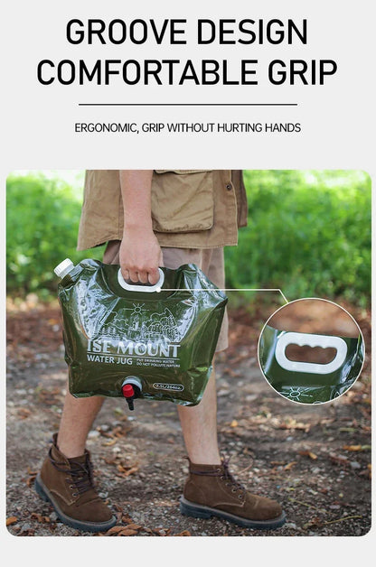 Outdoor 7.5L Water Bag with Faucet Foldable Portable Water Bag Camping Hiking Fishing Large-capacity Water Bottle