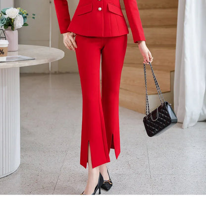 Office Formal Uniform Designs Women Business Suits Pant Suits With Pants Jacket Coat Professional Business Work Wear Blazers Set