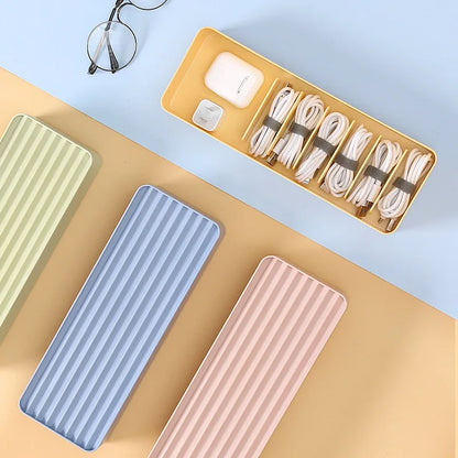 Cable Storage Box Dustproof Power Cable Storage  Wire Manager  Desktop Charging Cable Collect Box