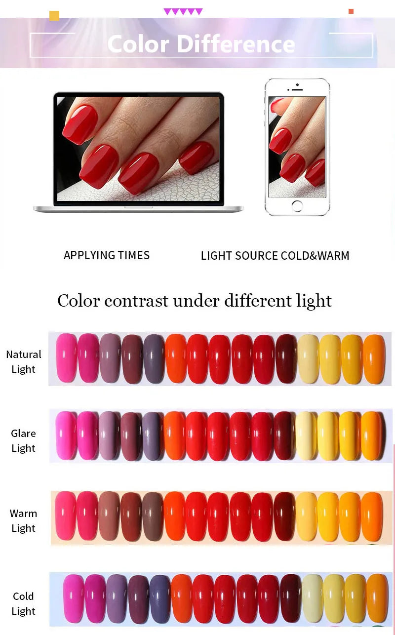 LILYCUTE Nail Gel Set 6W LED Lamp Full Manicure Set Vernis Semi Permanent Quick Extension Nail Kit Gel Set For Nails Tool Kit