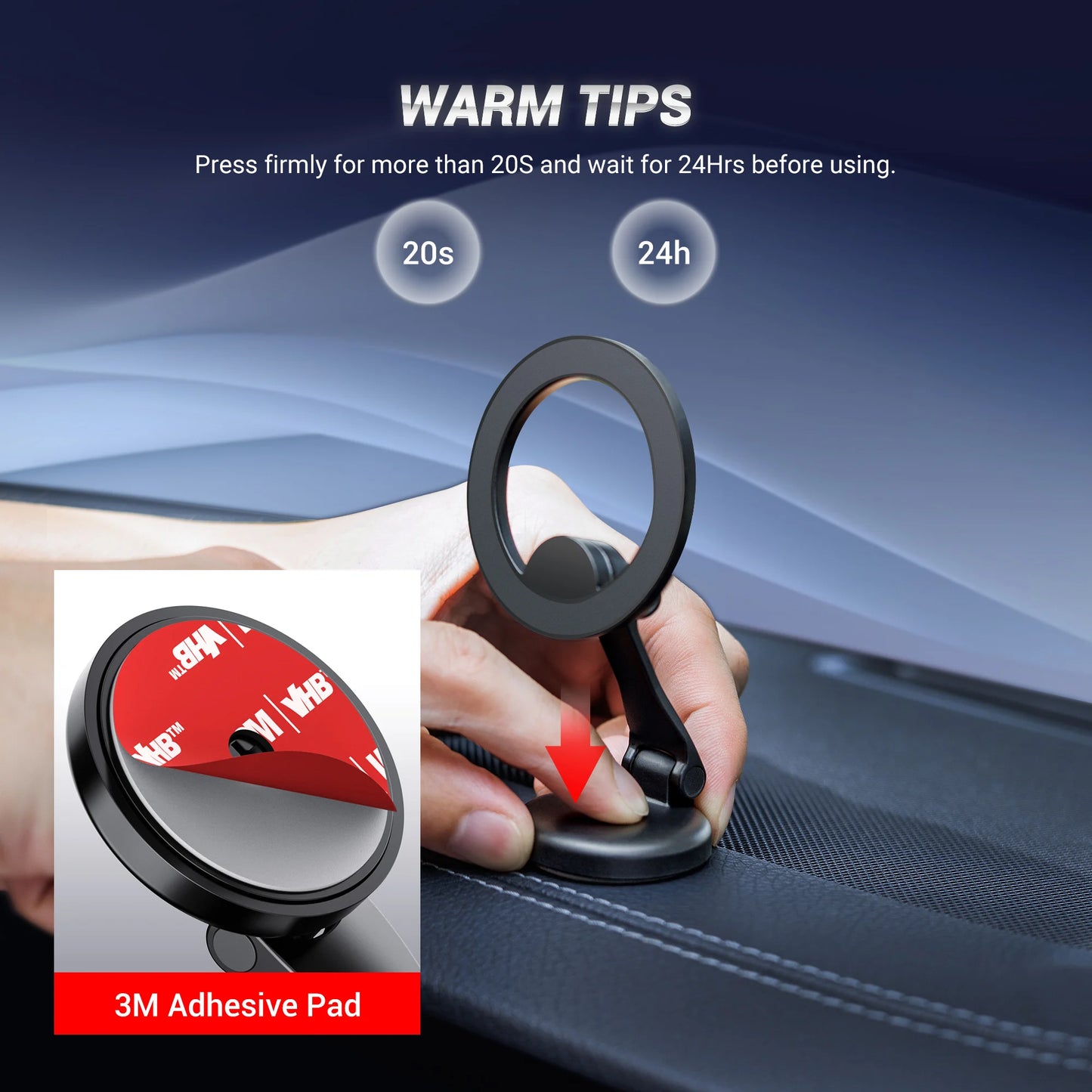 Magnetic Car Phone Mount for iPhone 15 14 13 12 Pro/ Pro Max Universal Magnet Metal Car Cellphone Holder GPS Bracket for Magsafe