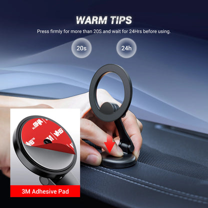 Magnetic Car Phone Mount for iPhone 15 14 13 12 Pro/ Pro Max Universal Magnet Metal Car Cellphone Holder GPS Bracket for Magsafe