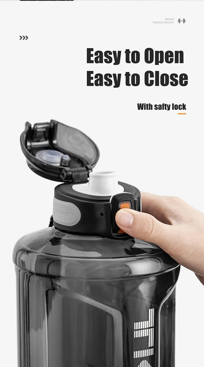 1800Ml Large Sports Plastic Water Bottle with Straw Lid Lock for Hydration, Gym Workouts, Outdoor Fitness, Travel, Camping