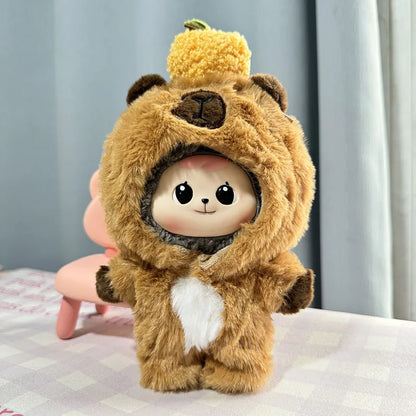 Labubu I II Dolls Clothes for Labubu The Monster Outfit Accessories Clothing DIY Kids Gift QuQu Capybara Jumpsuit For Winter