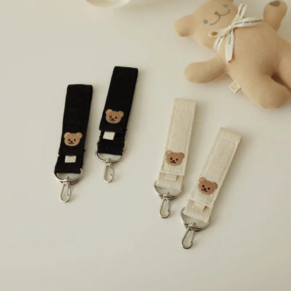 Ins Baby Stroller Hook Embroidered Teddy Bear Hook Children's Stroller Storage Pendant Universal Walking Tool for Children