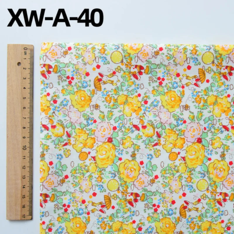 Fabric cotton handmade diy bedding flowers garden flowers pure cotton printing fabric twill cotton fabric sewing