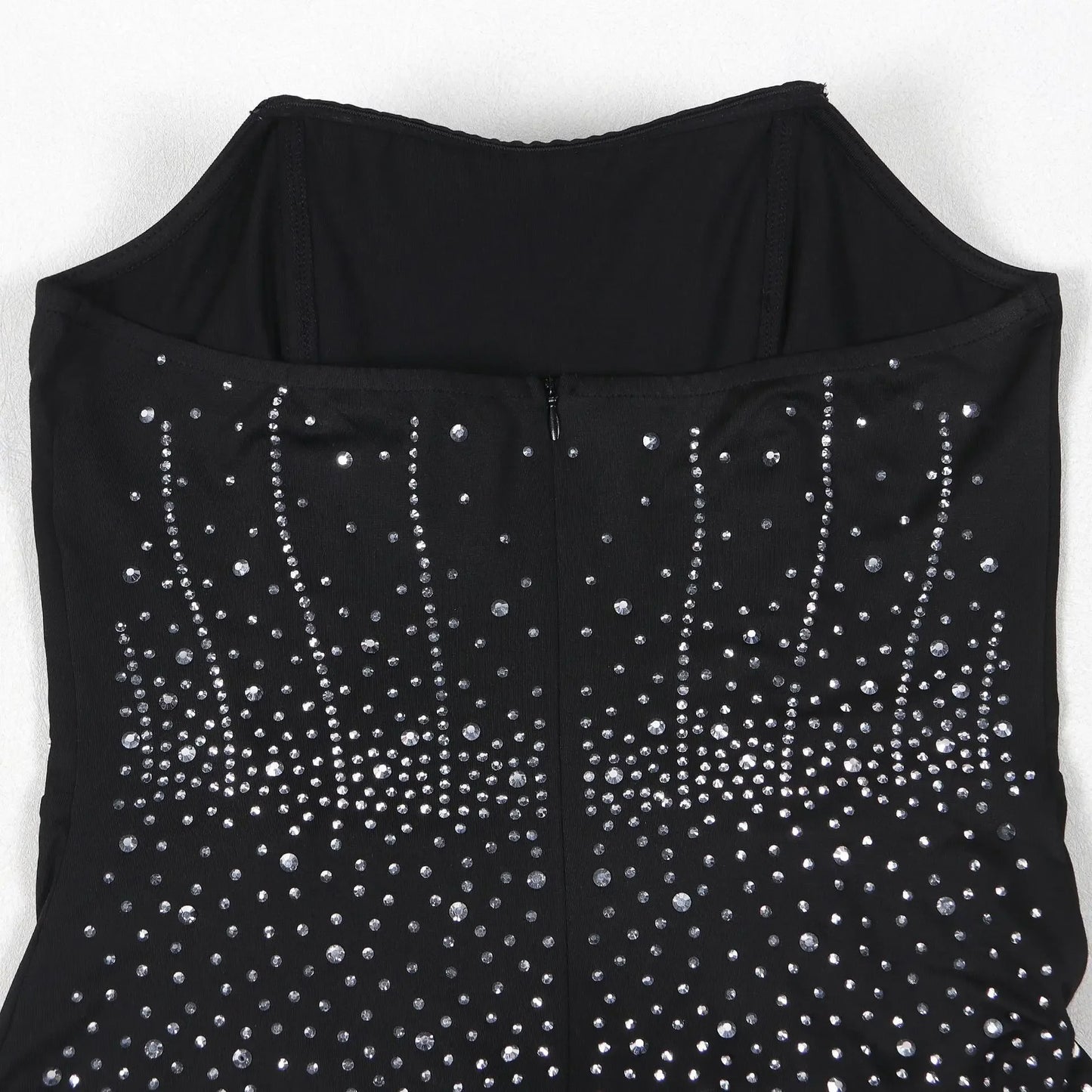 CM.YAYA Diamonds Hot Rhinestones Strapless Women Sleeveless Long Dress 2025 Spring Birthday Party Evening Prom Maxi Dresses