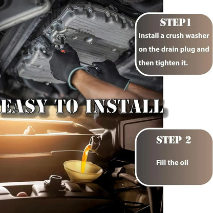 Car Oil Pan Drain Gasket Drainage Bolt Pad Aluminum/ Copper Oil Drain Plug Gasket Replaceable Accessories for Volkswagen Audi