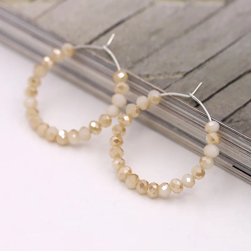 Fashion Women's Earrings Boho Colorful Crystal Beaded Earrings Jewelry Female Girls Gifts Ear Ring Accessories