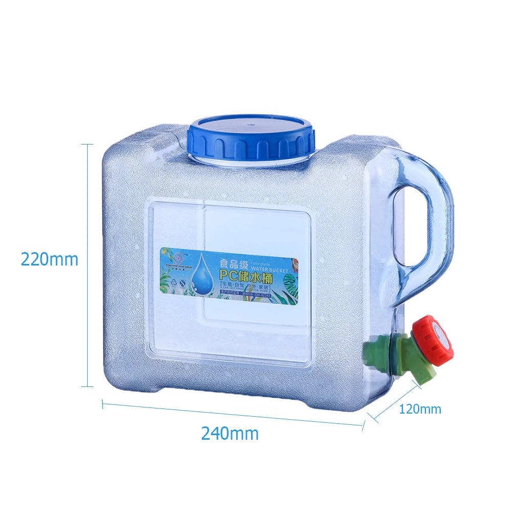 5L Water Carrier Canister Water Container with Faucet Portable Water Container Water Can Bucket Beverage Outdoor Water Container