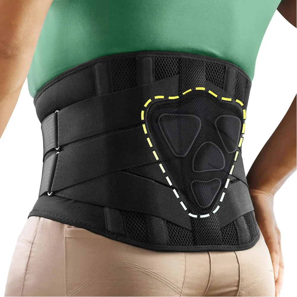 Back Brace for Lower Back Pain Relief Men Women,Breathable Back Support Brace with 3D Lumbar Support Pad for Lifting At Work