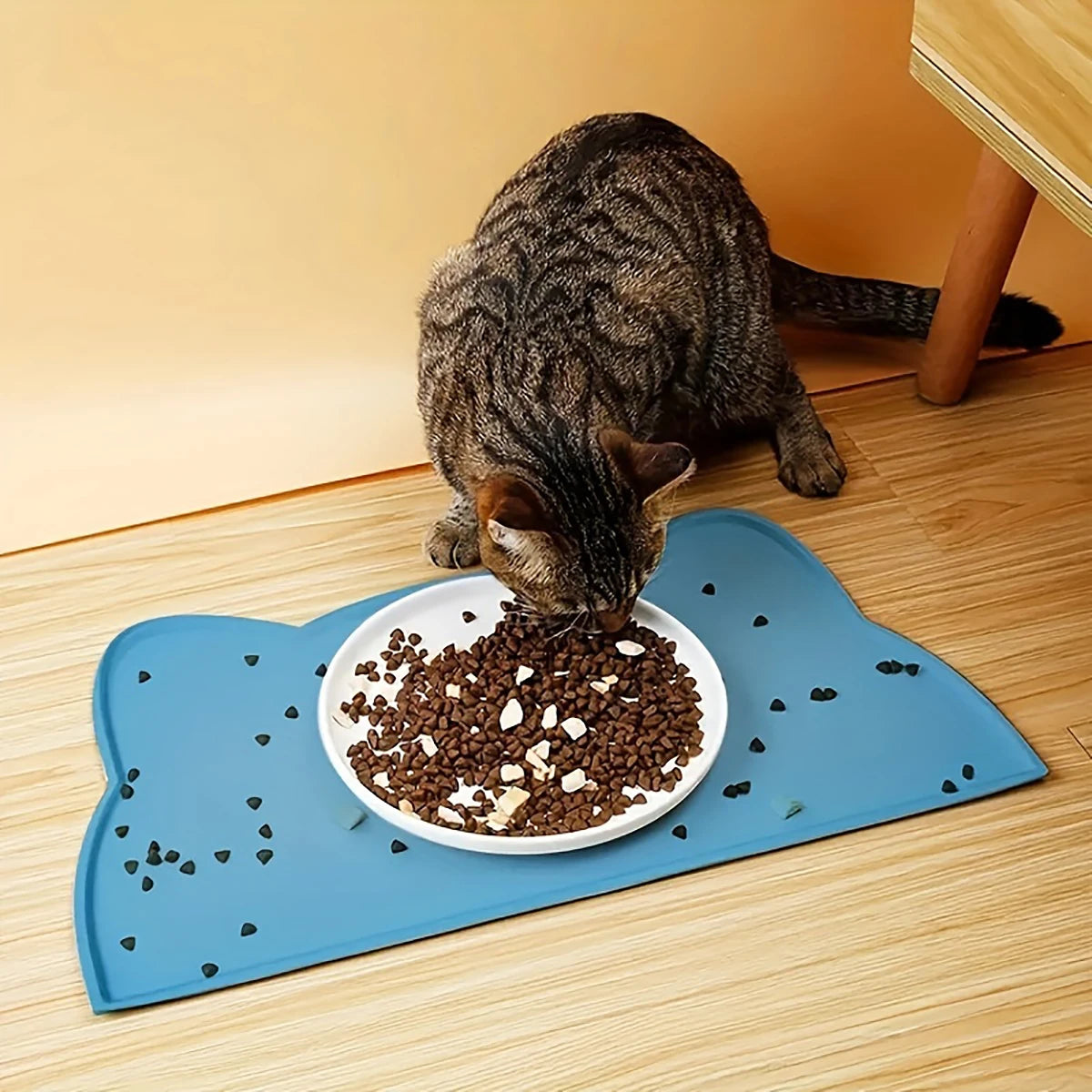 Silicone Pet Feeding Dog Cat Bowl Food Mat Non-Stick Waterproof Pet Food Feeding Pad Puppy Feeder Tray Water Cushion Placemat