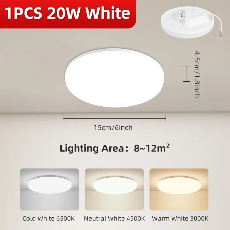 Led Ceiling Lights Ultra Thin LED Ceiling Lamps Modern Panel Light  30W 50W 72W Downlights for Living Room Bedroom Kitchen Home