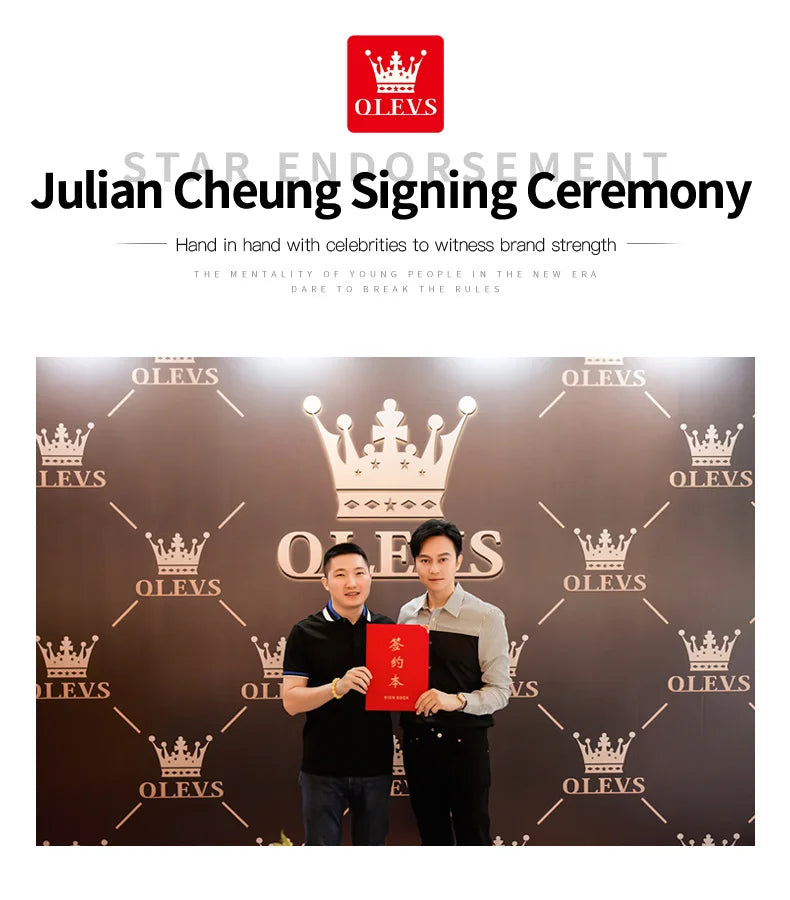 OLEVS brand watch Xianglong relief fully automatic mechanical watch men's watch men's watch 6693