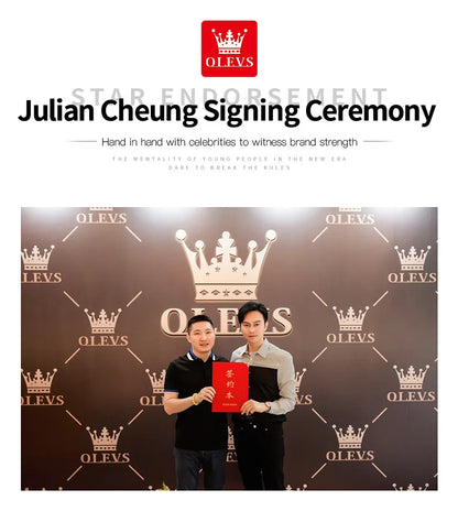 OLEVS brand watch Xianglong relief fully automatic mechanical watch men's watch men's watch 6693