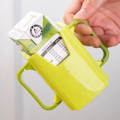 Infant Anti-Spill Cup Holder Bottle Cup Milk Holder Adjustable Safety Plastic Baby Toddler Juice Box Drinking
