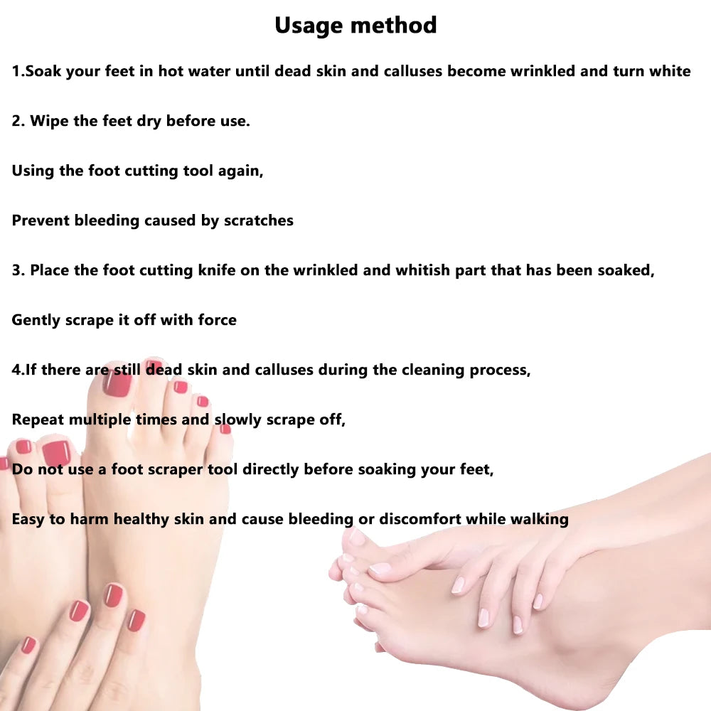 3/5Pcs Stainless Steel Pedicure Knife Set, Dead Skin Callus Removal, Foot Skin Scraper, Sole Planer, Exfoliating Pedicure Knife, Pedicure Tool