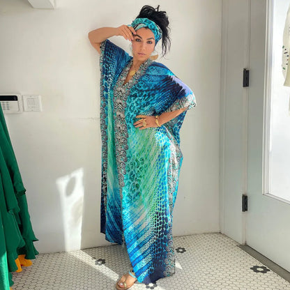 Women Boho Clothing Bohemian Cover-ups Bikinis Maxi Dresses Beach Outfits Kaftans Swimwear