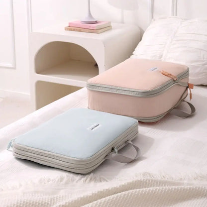 Large Capacity Compression Packing Cube Waterproof with Carry Handle Clothes Storage Bag Moisture-proof Space-saving