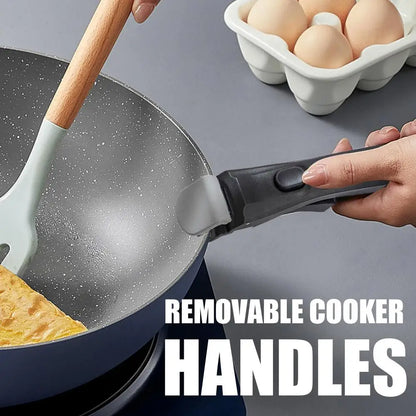 Removable Handle Removable Pan Pot Handle Detachable Replacement Clip Hand Grip Portable Cookware Grip for All Cookware